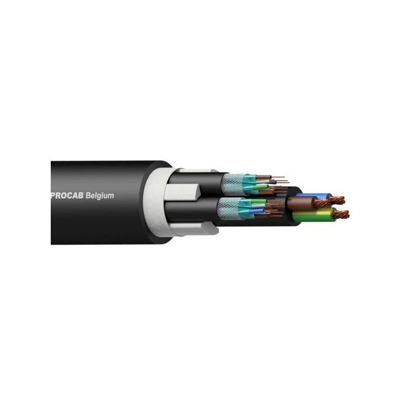Procab PNC2527/1 2 x CAT7 S/FTP & 3G2.5 Power cable 100 meter